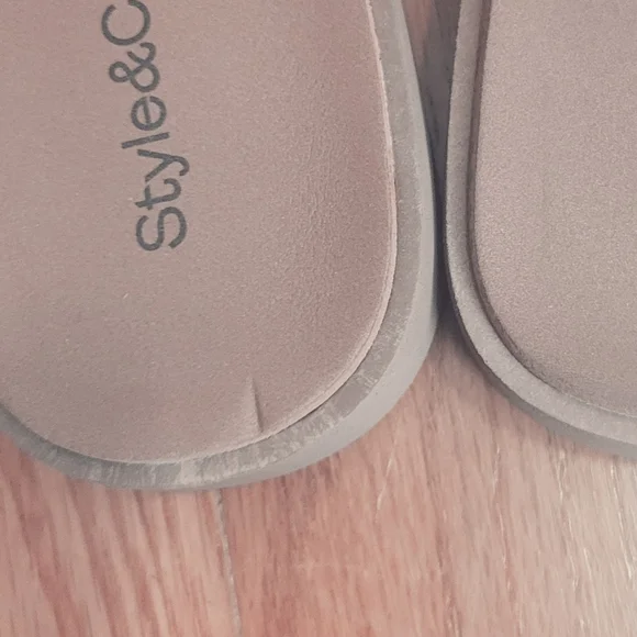 Style & Co. Light Orange Knit Slide Sandals - Picture 6 of 7